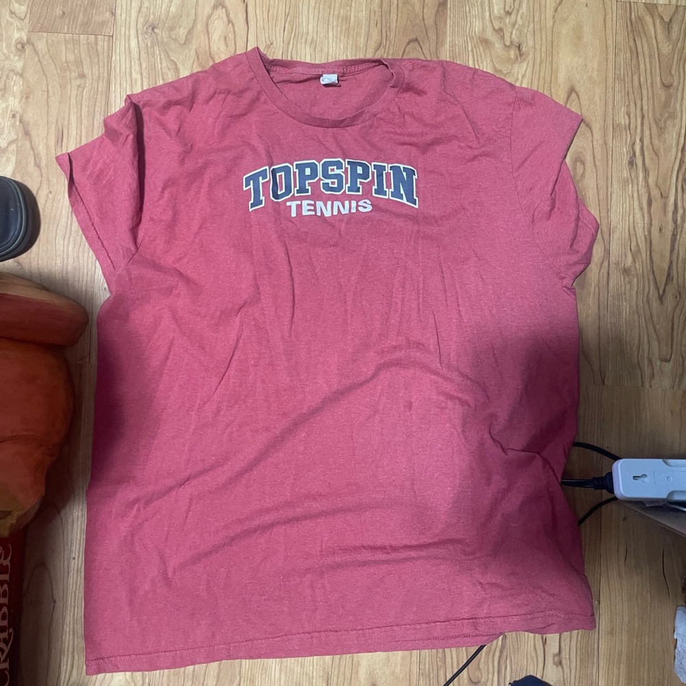 Red Topspin Tennis T-Shirt